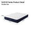 SLEEVO double mattress with dimensions displayed