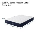 SLEEVO double mattress with dimensions displayed