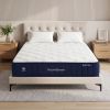 Modern bedroom with RoomSense mattress and wooden bedside tables