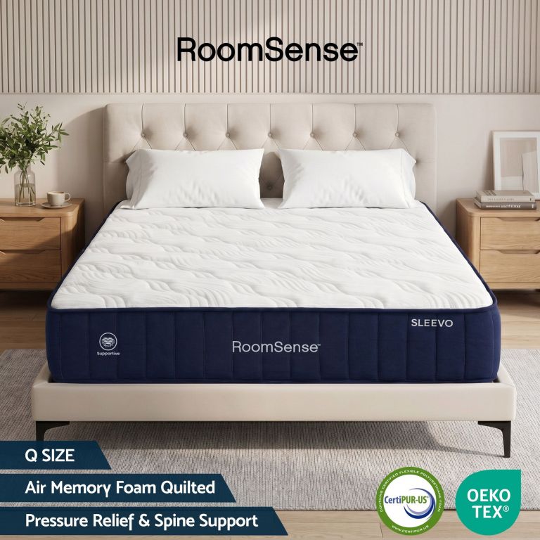 RoomSense memory foam mattress on modern bed