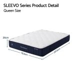 Queen size SLEEVO mattress with dimensions displayed