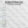 roomsense queen mattress, 26cm orthopedic firm mattress for back pain relief, pocket spring hybrid mattress queen size for home & rental Durable breathable mattress cover with wavy fabric texture