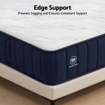 roomsense single mattress, 26cm orthopedic firm mattress for back pain relief, pocket spring hybrid mattress king size for home & rental Mattress corner highlighting reinforced edge support