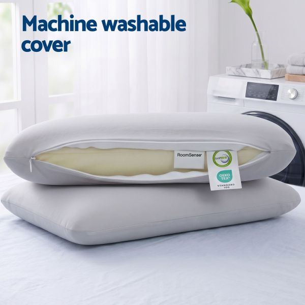 Memory foam pillow with machine washable cover