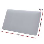 roomsense cooling memory foam pillows for sleeping, anti clumping solid core bed pillows for hot sleepers, supportive side sleeper pillow, washable cover queen size 1 pack, 70x40x10cm White rectangular cushion with dimensions labelled