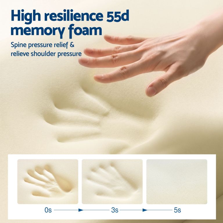Hand pressing high-resilience memory foam mattress