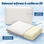 Memory foam pillow with removable zipper cover