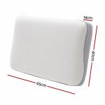 White textured cushion with dimensions labelled