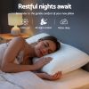 roomsense cooling memory foam pillow pillows 1 pack, anti flattening bed pillows for hot sleepers, adjustable shredded gel side sleeper pillow for neck support, washable cover, 72x50x15cm Woman sleeping on cooling gel pillow at night