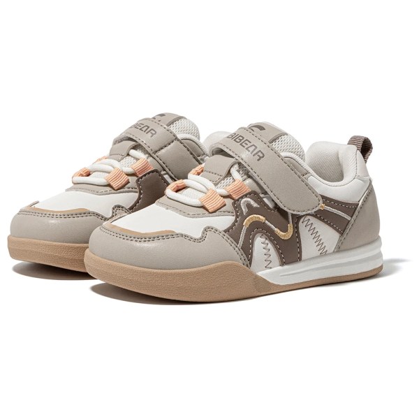 HOBIBEAR Kids Wide Toe Box Velcro Toddler Groove Sneakers 6
