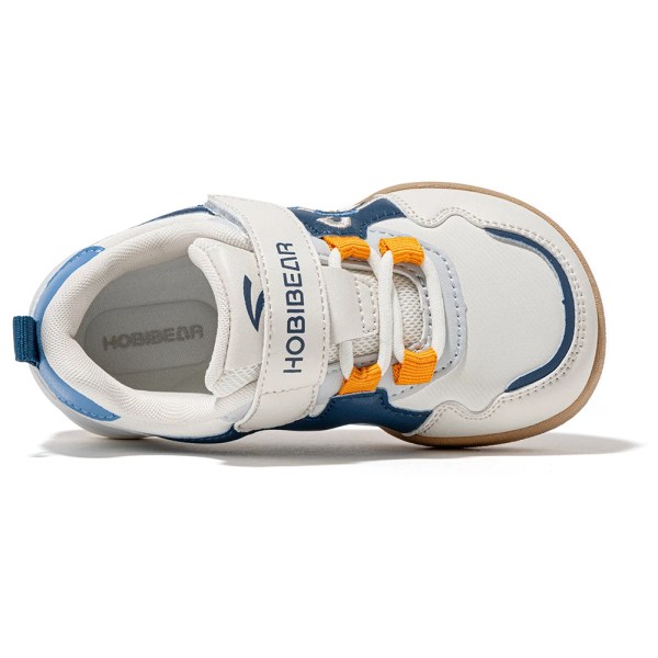 HOBIBEAR Kids Wide Toe Box Velcro Toddler Groove Sneakers 4