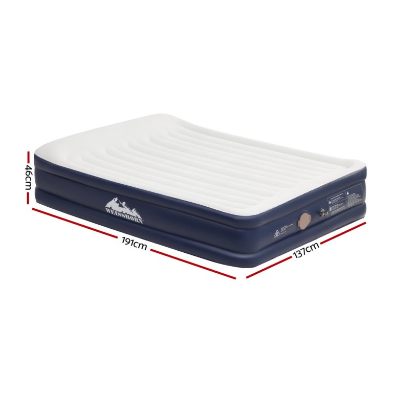 weisshorn air mattress double inflatable bed 46cm air bed weisshorn air mattress double inflatable bed 46cm air bed