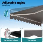instahut retractable folding arm awning motorised sunshade 3.5m x 3m grey instahut retractable folding arm awning motorised sunshade 3.5m x 3m grey