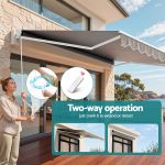 instahut retractable folding arm awning motorised sunshade 3.5m x 3m grey instahut retractable folding arm awning motorised sunshade 3.5m x 3m grey