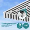 instahut retractable folding arm awning motorised sunshade 4.5mx3m grey white instahut retractable folding arm awning motorised sunshade 4.5mx3m grey white