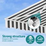 instahut retractable folding arm awning motorised sunshade 4.5mx3m grey white instahut retractable folding arm awning motorised sunshade 4.5mx3m grey white