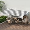 instahut retractable folding arm awning motorised sunshade 4.5mx3m grey white instahut retractable folding arm awning motorised sunshade 4.5mx3m grey white