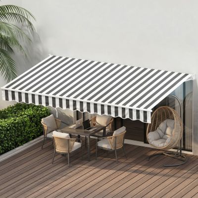 instahut retractable folding arm awning motorised sunshade 4.5mx3m grey white instahut retractable folding arm awning motorised sunshade 4.5mx3m grey white