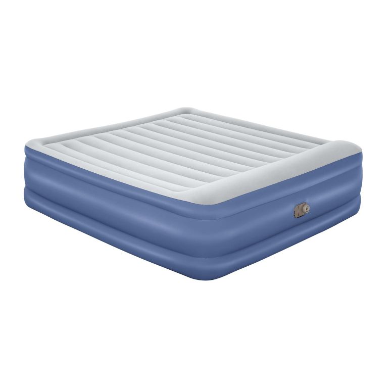 bestway air mattress king inflatable bed 56cm airbed blue