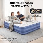 bestway air mattress king inflatable bed 56cm airbed blue