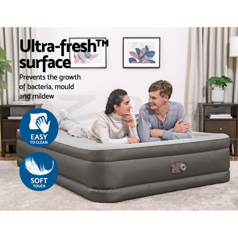 bestway air mattress queen inflatable bed 46cm airbed grey bestway air mattress queen inflatable bed 46cm airbed grey
