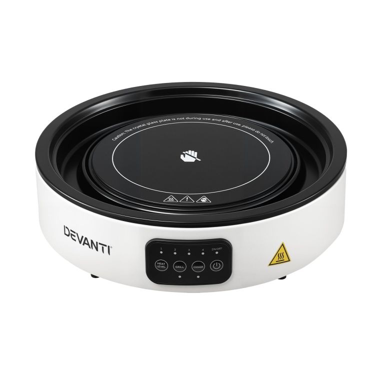 devanti ceramic cooktop electric hot plate countertop grill cooker white devanti ceramic cooktop electric hot plate countertop grill cooker white