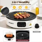 devanti ceramic cooktop electric hot plate countertop grill cooker white devanti ceramic cooktop electric hot plate countertop grill cooker white