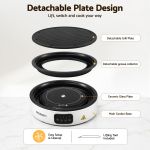 devanti ceramic cooktop electric hot plate countertop grill cooker white devanti ceramic cooktop electric hot plate countertop grill cooker white