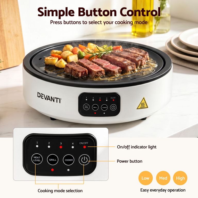 devanti ceramic cooktop electric hot plate countertop grill cooker white devanti ceramic cooktop electric hot plate countertop grill cooker white