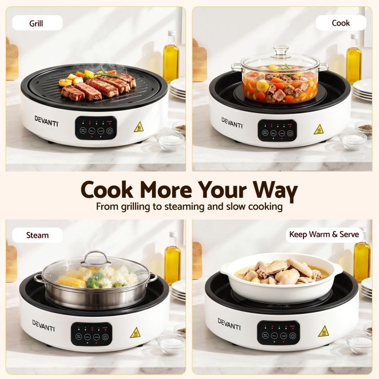 devanti ceramic cooktop electric hot plate countertop grill cooker white devanti ceramic cooktop electric hot plate countertop grill cooker white