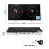 devanti portable ceramic cooktop dual burner electric hot plate 2800w black devanti portable ceramic cooktop dual burner electric hot plate 2800w black