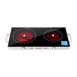 devanti portable ceramic cooktop dual burner electric hot plate 2800w black devanti portable ceramic cooktop dual burner electric hot plate 2800w black