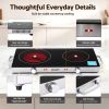 devanti portable ceramic cooktop dual burner electric hot plate 2800w black devanti portable ceramic cooktop dual burner electric hot plate 2800w black