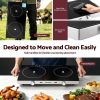 devanti portable ceramic cooktop dual burner electric hot plate 2800w black devanti portable ceramic cooktop dual burner electric hot plate 2800w black