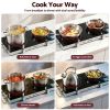 devanti portable ceramic cooktop dual burner electric hot plate 2800w black devanti portable ceramic cooktop dual burner electric hot plate 2800w black
