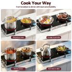 devanti portable ceramic cooktop dual burner electric hot plate 2800w black devanti portable ceramic cooktop dual burner electric hot plate 2800w black