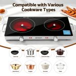 devanti portable ceramic cooktop dual burner electric hot plate 2800w black devanti portable ceramic cooktop dual burner electric hot plate 2800w black