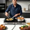 devanti portable ceramic cooktop dual burner electric hot plate 2800w black devanti portable ceramic cooktop dual burner electric hot plate 2800w black
