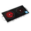 devanti portable ceramic cooktop dual burner electric hot plate 2800w black devanti portable ceramic cooktop dual burner electric hot plate 2800w black