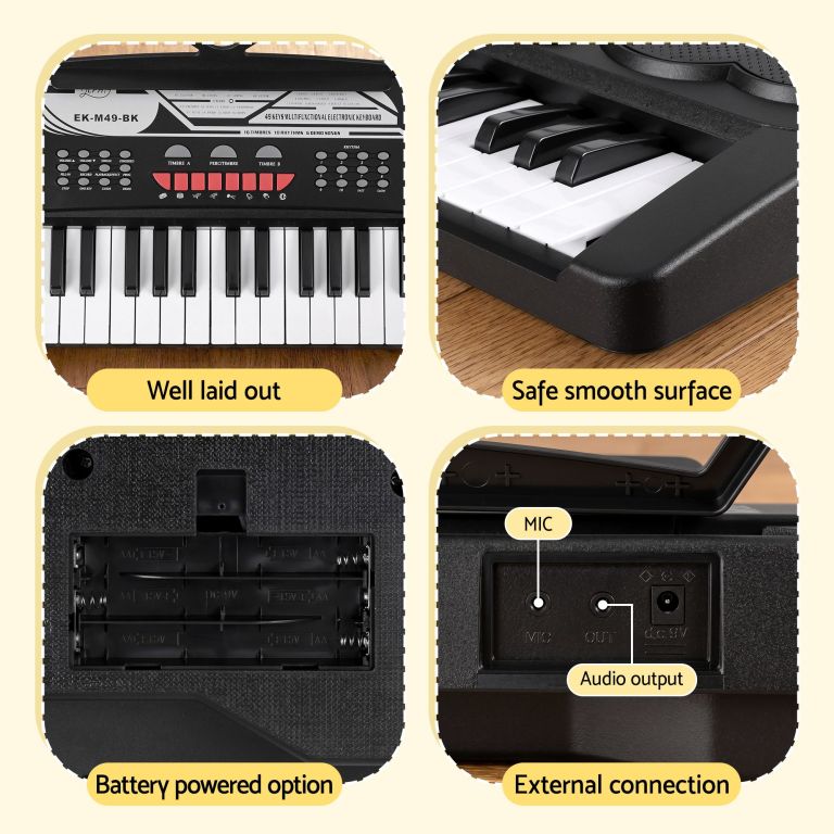 alpha 49 key electronic keyboard portable digital piano musical instrument black alpha 49 key electronic keyboard portable digital piano musical instrument black