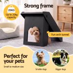 i.pet dog ramp 3 steps pet stairs for bed sofa car foldable portable ladder black