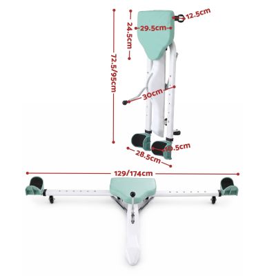 everfit leg stretcher machine foldable 180 degree adjustable split machine green