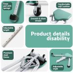 everfit leg stretcher machine foldable 180 degree adjustable split machine green