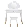 keezi kids dressing table chair set vanity makeup wooden leg mirror drawer keezi kids dressing table chair set vanity makeup wooden leg mirror drawer
