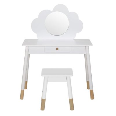 keezi kids dressing table chair set vanity makeup wooden leg mirror drawer keezi kids dressing table chair set vanity makeup wooden leg mirror drawer
