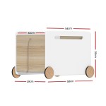 keezi kids toy box container children chest storage clothes organiser wheels