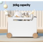 keezi kids toy box container children chest storage clothes organiser wheels