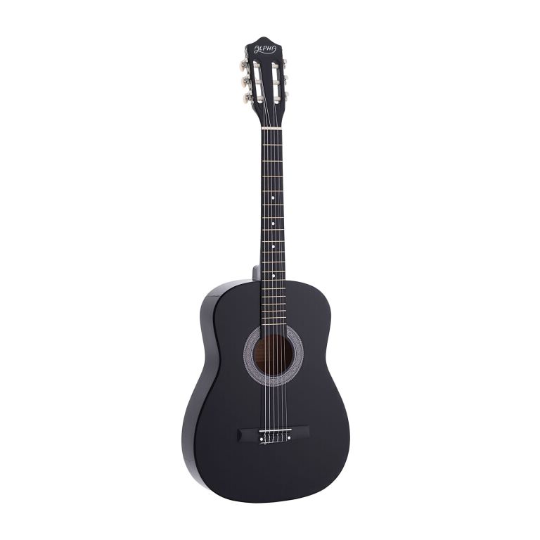alpha 38 inch acoustic guitar full size classical cutaway nylon string black alpha 38 inch acoustic guitar full size classical cutaway nylon string black