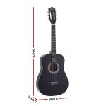 alpha 38 inch acoustic guitar full size classical cutaway nylon string black alpha 38 inch acoustic guitar full size classical cutaway nylon string black