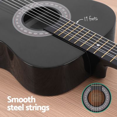 alpha 38 inch acoustic guitar full size classical cutaway nylon string black alpha 38 inch acoustic guitar full size classical cutaway nylon string black